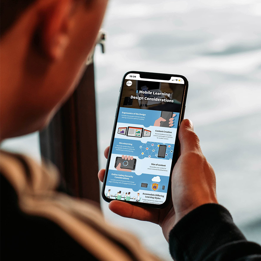 Library Infographic 8 Mobile Learning Design Considerations Mobile